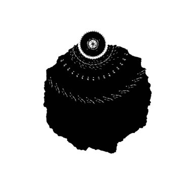 soyut siyah fırça darbesi, vektör çizimi