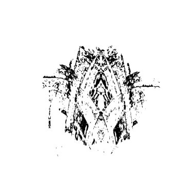 soyut siyah fırça darbesi, vektör çizimi