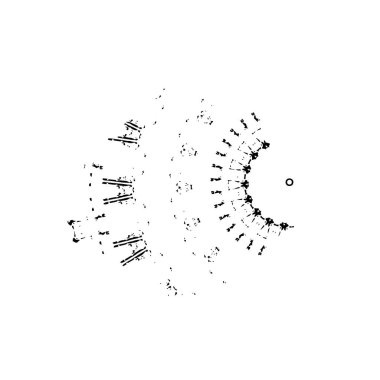 siyah mürekkep lekesi. grunge fırça vuruş ögesi.