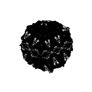 siyah mürekkep lekesi. grunge fırça vuruş ögesi.