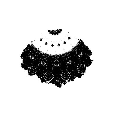 siyah mürekkep lekesi. grunge fırça vuruş ögesi.