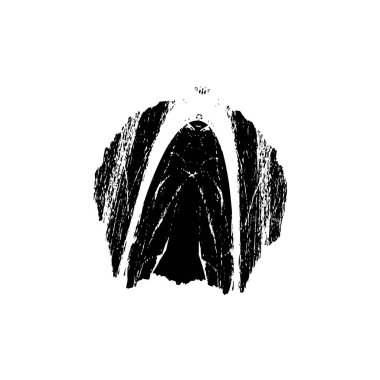 siyah mürekkep lekesi. grunge fırça vuruş ögesi.