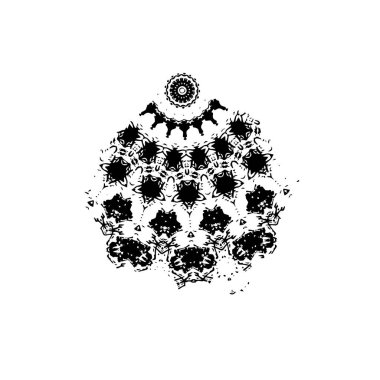 siyah mürekkep lekesi. grunge fırça vuruş ögesi.