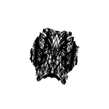 siyah mürekkep lekesi. grunge fırça vuruş ögesi.