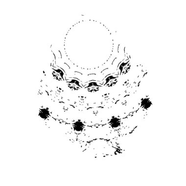 siyah mürekkep lekesi. grunge fırça vuruş ögesi.
