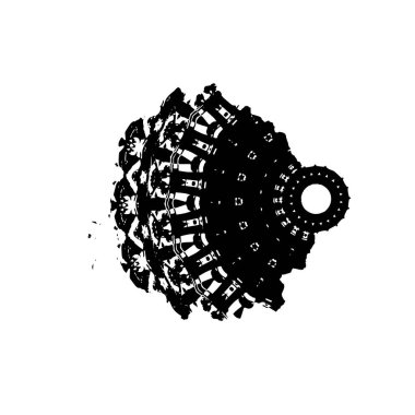 siyah mürekkep lekesi. grunge fırça vuruş ögesi.