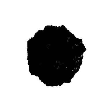 Beyaz arkaplanda soyut grunge siyah mürekkep lekesi