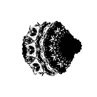 Siyah ve beyaz element vektör illüstrasyonlu desen