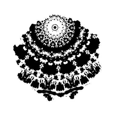 Siyah ve beyaz element vektör illüstrasyonlu desen
