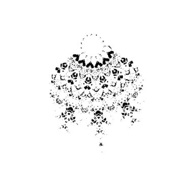 Siyah ve beyaz element vektör illüstrasyonlu desen