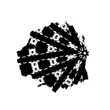 Siyah ve beyaz element vektör illüstrasyonlu desen