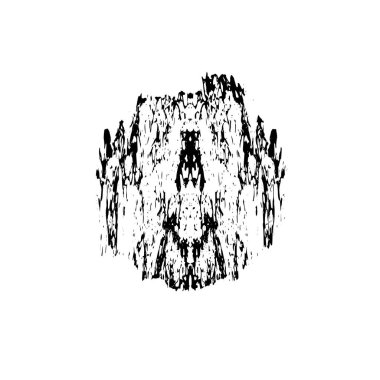 Siyah ve beyaz element vektör illüstrasyonlu desen