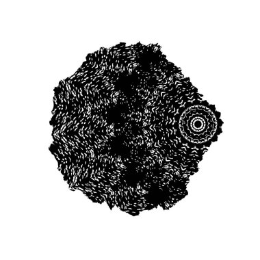 Siyah ve beyaz element vektör illüstrasyonlu desen
