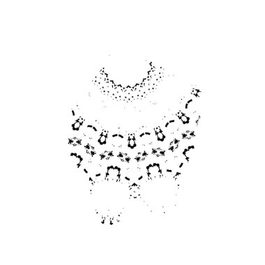 Siyah ve beyaz element vektör illüstrasyonlu desen
