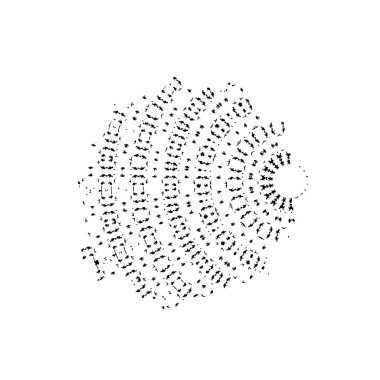 Siyah ve beyaz element vektör illüstrasyonlu desen
