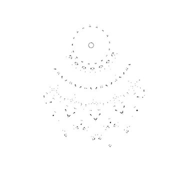 Siyah ve beyaz element vektör illüstrasyonlu desen