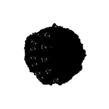 yalnız siyah grunge fırça darbesi