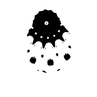 Siyah ve beyaz element vektör illüstrasyonlu desen