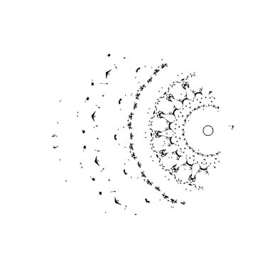 vektör siyah ve beyaz çiçek çerçevesi.