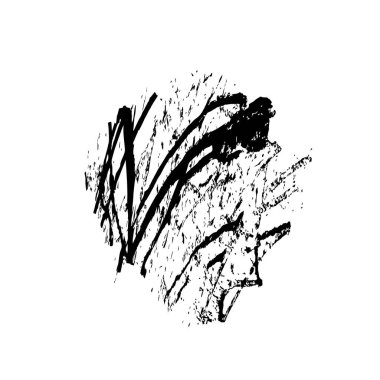 Beyaz arkaplanda soyut grunge siyah mürekkep lekesi