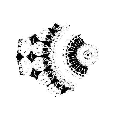 Vektör çizimi. El çizimi karalama çiçek süsü.