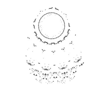 Grunge siyah ve beyaz tehlike dokusu. Vektör çizimi. 10 saniye.