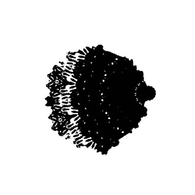 Siyah mürekkep fırça darbeleri