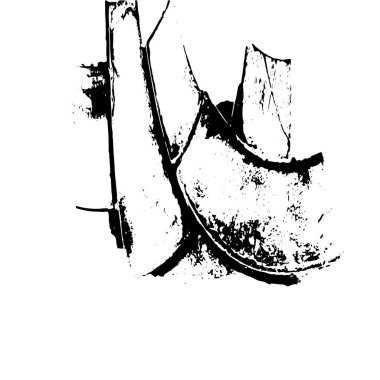 siyah ve beyaz grunge fırça darbeleri. Vektör çizimi. tasarım ve diğer tasarım için boyanmış grunge ve kaba vuruşlar.