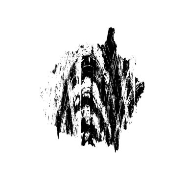 siyah fırça darbesi ve doku. grunge soyut el - boyanmış elementler.