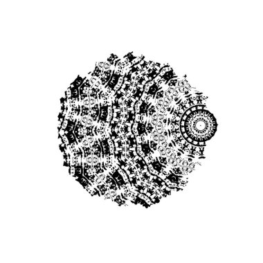 El yapımı mandala. Etnik karalama tarzı, vektör illüstrasyonu.