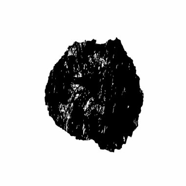 Beyaz arkaplanda soyut grunge siyah mürekkep lekesi