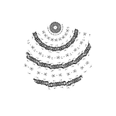 Ay ve yıldız ikonu grunge dokusu