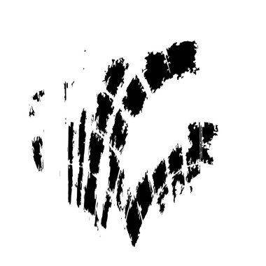 Çizik ve çizgilerle siyah ve beyaz dokuda sıkıntılı arkaplan, soyut vektör çizimi.