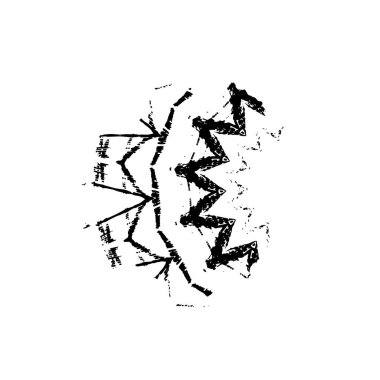 vektör el bir kalem çizimi