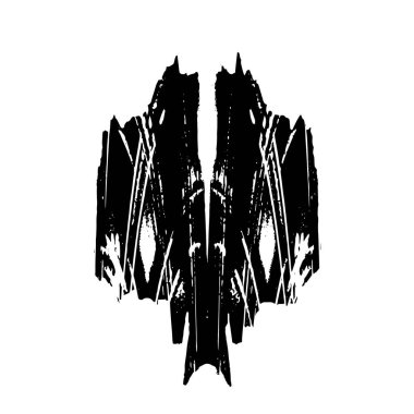 Grunge mürekkep fırçası vuruşu. vektör