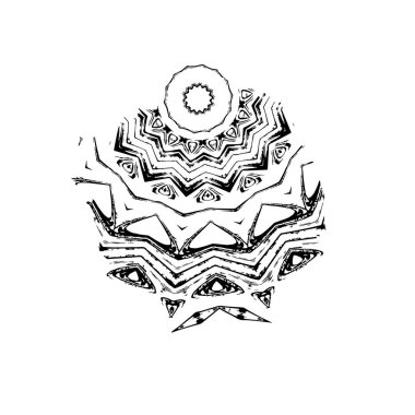 el çizimi boho biçimi vektör çizimi.