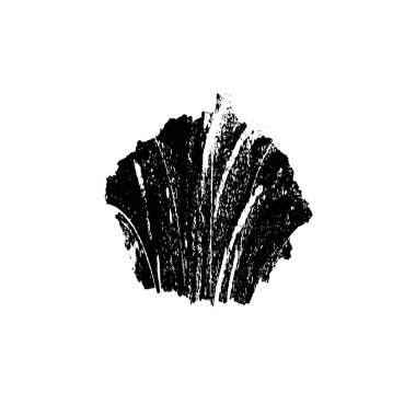 Siyah ve beyaz el boyalı fırça darbeleri. mürekkep desenli fırça darbesi.