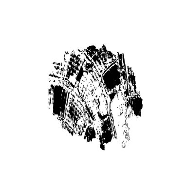 Grunge siyah beyaz felçli kentsel vektör dokusu şablonu. Soyut şablon. Tehlike arkaplanını kapat. Yapması kolay, vektör çizilmiş, buğdaylı vintage etkisi