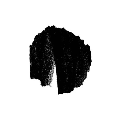 soyut siyah fırça darbesi beyaz arkaplanda izole edildi