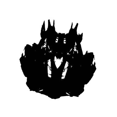 Siyah mürekkep lekesi. Vektör çizim