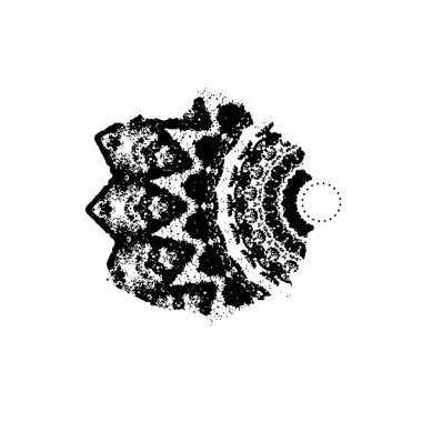 Etnik, pürüzsüz, süs dantelli arka plan. Mandala deseni.