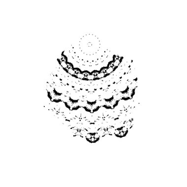 Siyah ve beyaz desenli, benekli, çizik ve çizikli. soyut vektör illüstrasyonu. 