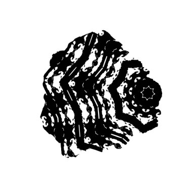 Siyah ve beyaz desenli, benekli, çizik ve çizikli. soyut vektör illüstrasyonu. 