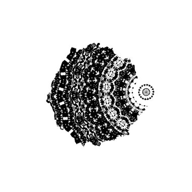 Siyah ve beyaz desenli, benekli, çizik ve çizikli. soyut vektör illüstrasyonu. 