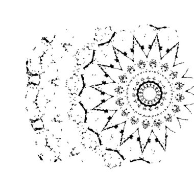 Siyah ve beyaz desenli, benekli, çizik ve çizikli. soyut vektör illüstrasyonu. 