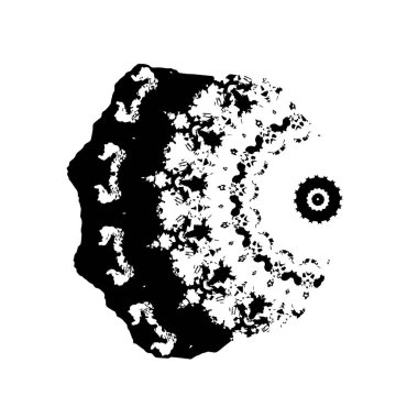 Siyah ve beyaz desenli, benekli, çizik ve çizikli. soyut vektör illüstrasyonu. 