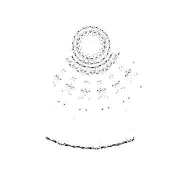 Siyah ve beyaz desenli, benekli, çizik ve çizikli. soyut vektör illüstrasyonu. 