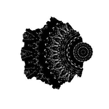 Siyah ve beyaz desenli, benekli, çizik ve çizikli. soyut vektör illüstrasyonu. 