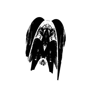 Siyah ve beyaz desenli, benekli, çizik ve çizikli. soyut vektör illüstrasyonu. 