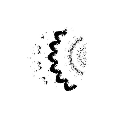 Siyah ve beyaz desenli, benekli, çizik ve çizikli. soyut vektör illüstrasyonu. 